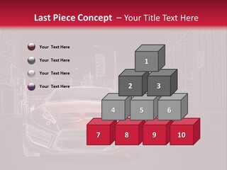 A Red Sports Car On A Black And Red Background PowerPoint Template