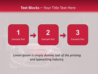 A Red Sports Car On A Black And Red Background PowerPoint Template