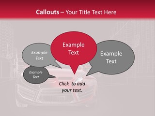 A Red Sports Car On A Black And Red Background PowerPoint Template