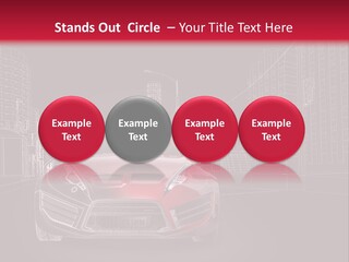 A Red Sports Car On A Black And Red Background PowerPoint Template