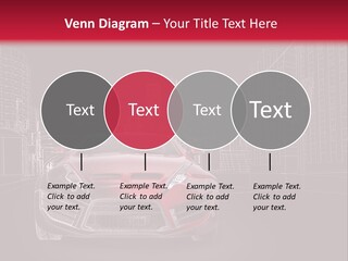 A Red Sports Car On A Black And Red Background PowerPoint Template