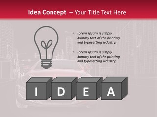 A Red Sports Car On A Black And Red Background PowerPoint Template