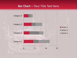 A Red Sports Car On A Black And Red Background PowerPoint Template