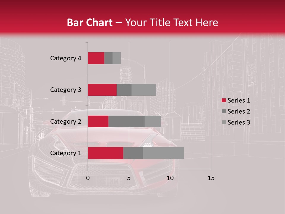 A Red Sports Car On A Black And Red Background PowerPoint Template