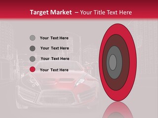 A Red Sports Car On A Black And Red Background PowerPoint Template