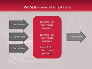 A Red Sports Car On A Black And Red Background PowerPoint Template