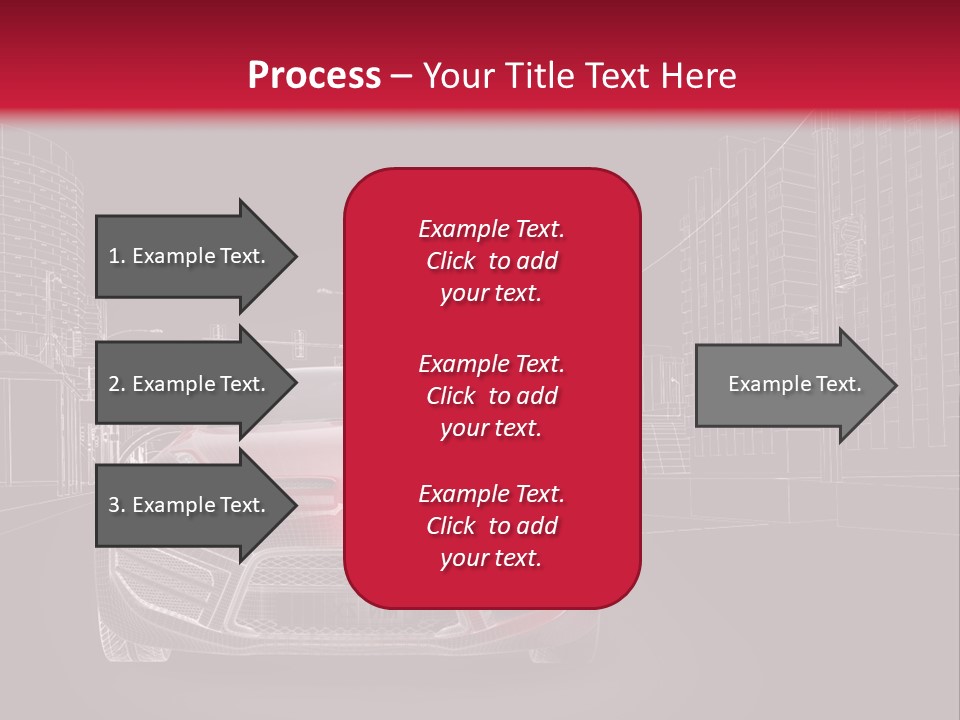 A Red Sports Car On A Black And Red Background PowerPoint Template