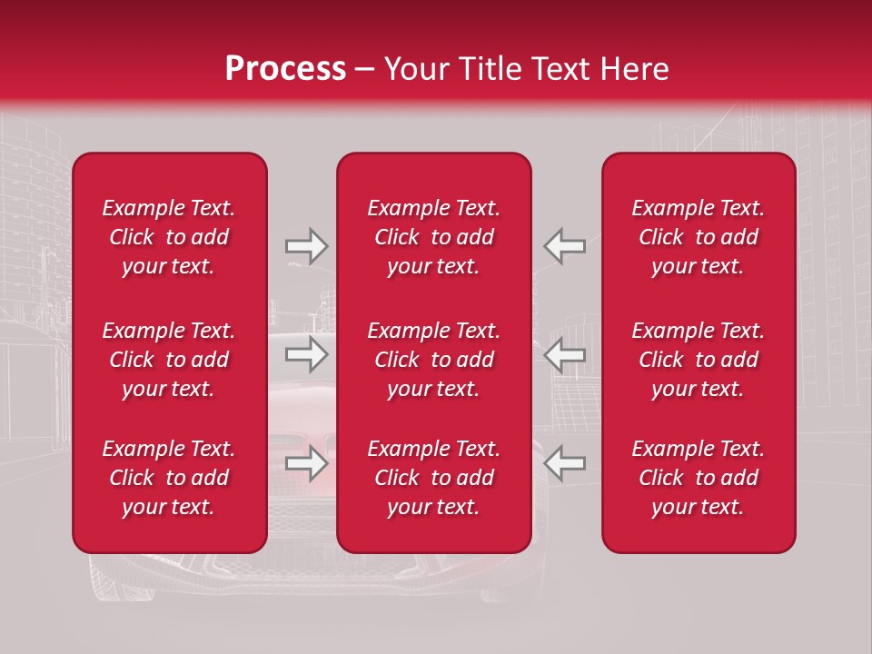 A Red Sports Car On A Black And Red Background PowerPoint Template