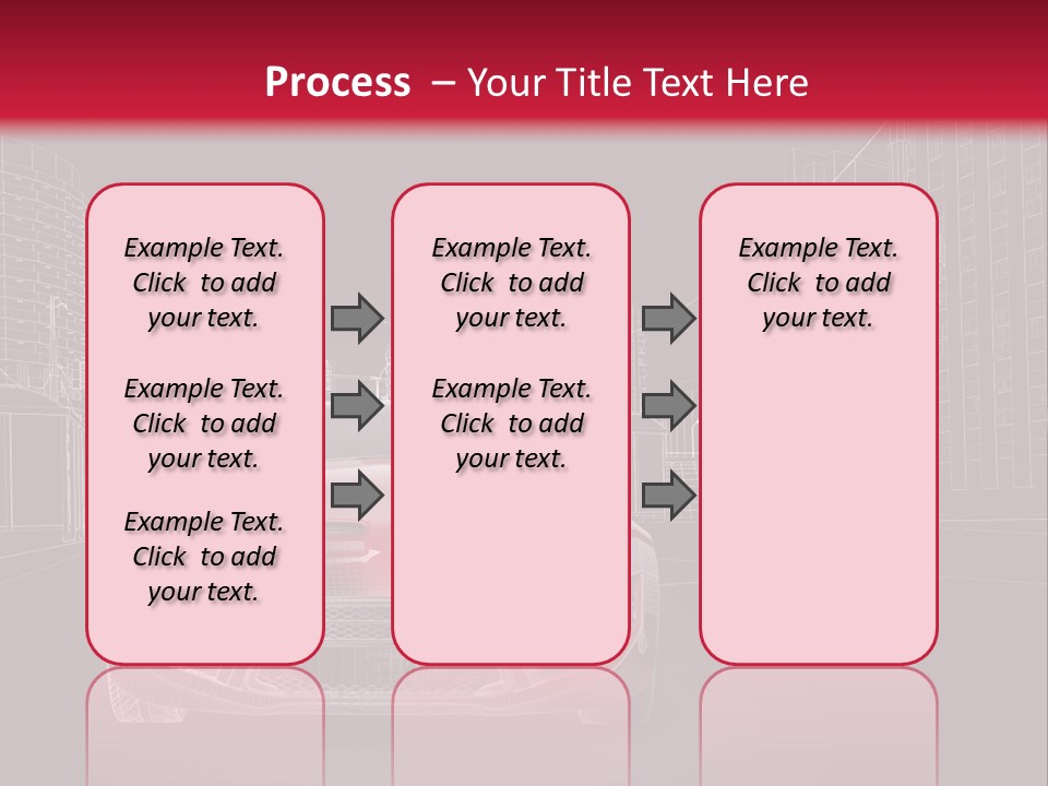 A Red Sports Car On A Black And Red Background PowerPoint Template