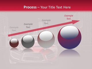 A Red Sports Car On A Black And Red Background PowerPoint Template