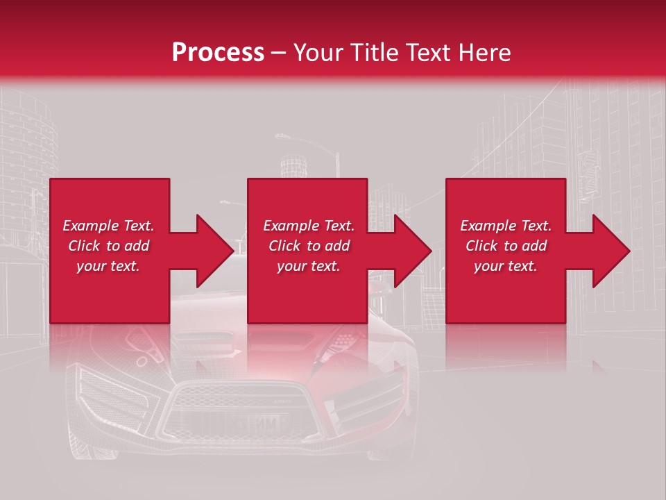 A Red Sports Car On A Black And Red Background PowerPoint Template