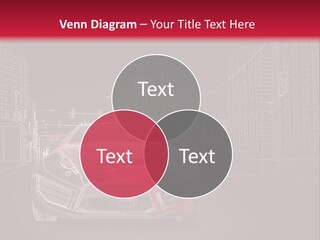 A Red Sports Car On A Black And Red Background PowerPoint Template