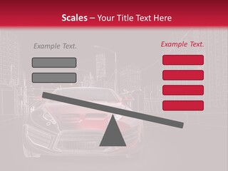 A Red Sports Car On A Black And Red Background PowerPoint Template