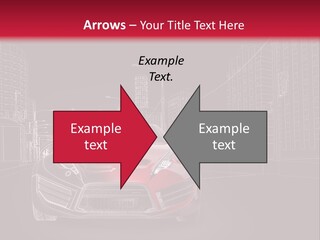 A Red Sports Car On A Black And Red Background PowerPoint Template