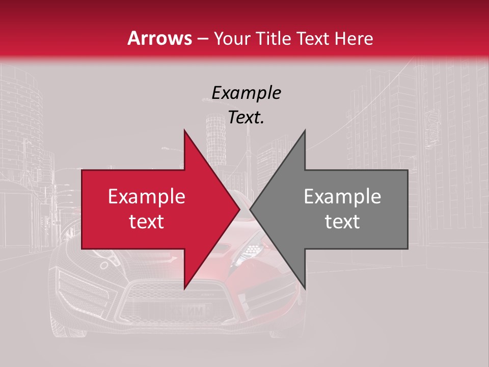 A Red Sports Car On A Black And Red Background PowerPoint Template