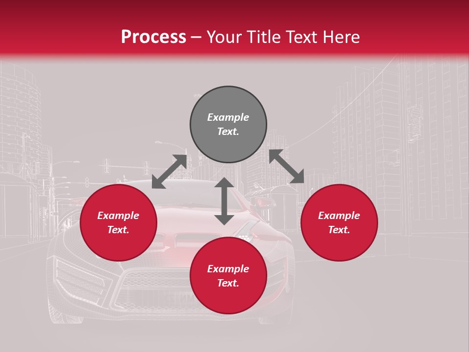 A Red Sports Car On A Black And Red Background PowerPoint Template