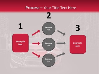 A Red Sports Car On A Black And Red Background PowerPoint Template