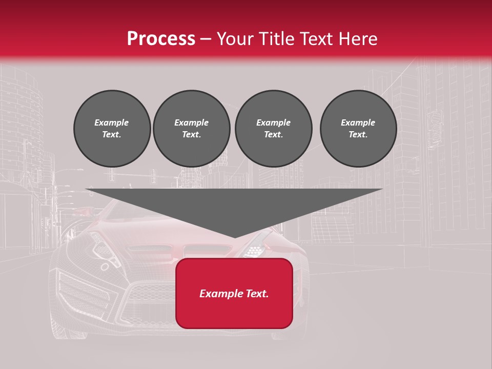 A Red Sports Car On A Black And Red Background PowerPoint Template