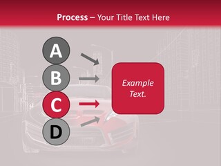 A Red Sports Car On A Black And Red Background PowerPoint Template