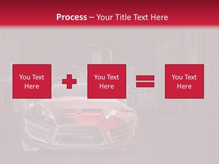 A Red Sports Car On A Black And Red Background PowerPoint Template