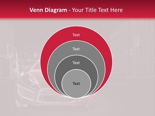 A Red Sports Car On A Black And Red Background PowerPoint Template