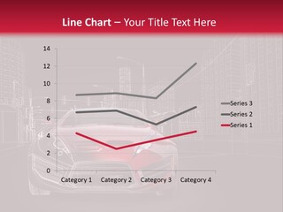 A Red Sports Car On A Black And Red Background PowerPoint Template