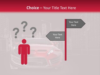 A Red Sports Car On A Black And Red Background PowerPoint Template