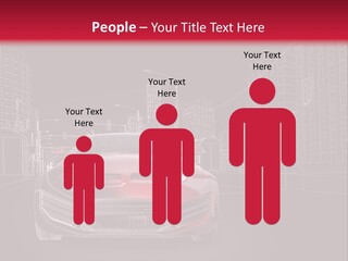 A Red Sports Car On A Black And Red Background PowerPoint Template