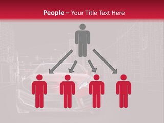 A Red Sports Car On A Black And Red Background PowerPoint Template