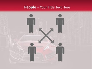 A Red Sports Car On A Black And Red Background PowerPoint Template