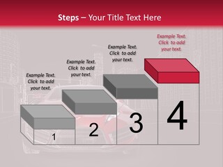 A Red Sports Car On A Black And Red Background PowerPoint Template