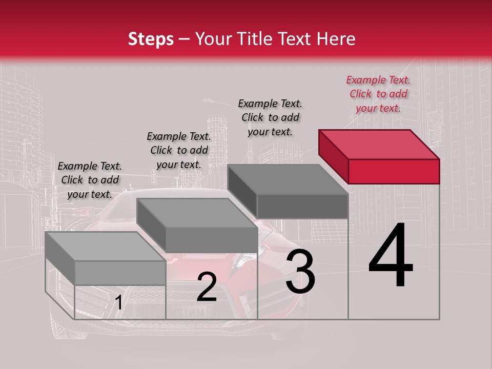 A Red Sports Car On A Black And Red Background PowerPoint Template