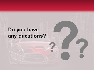 A Red Sports Car On A Black And Red Background PowerPoint Template