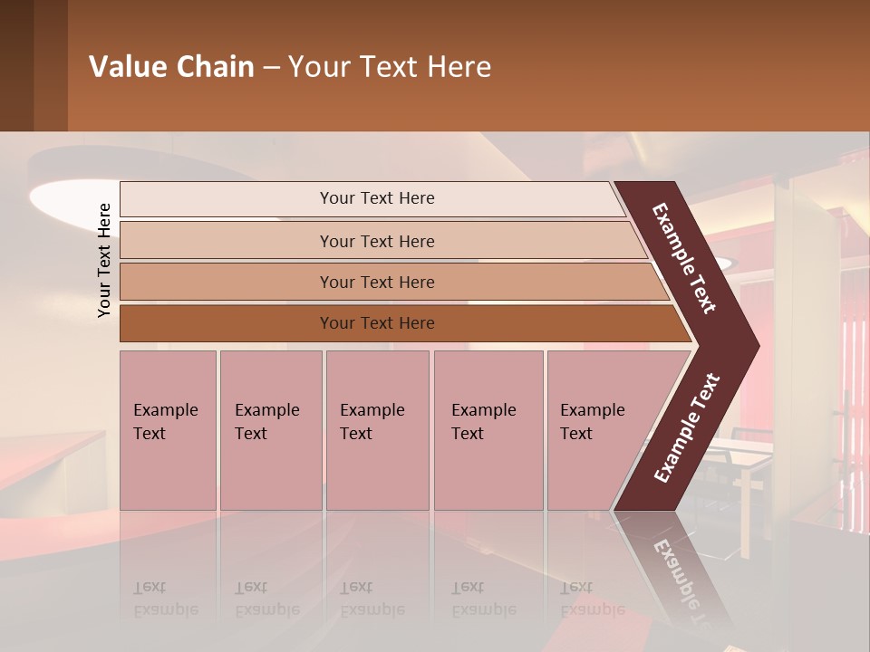 A Conference Room With A Table And Chairs PowerPoint Template