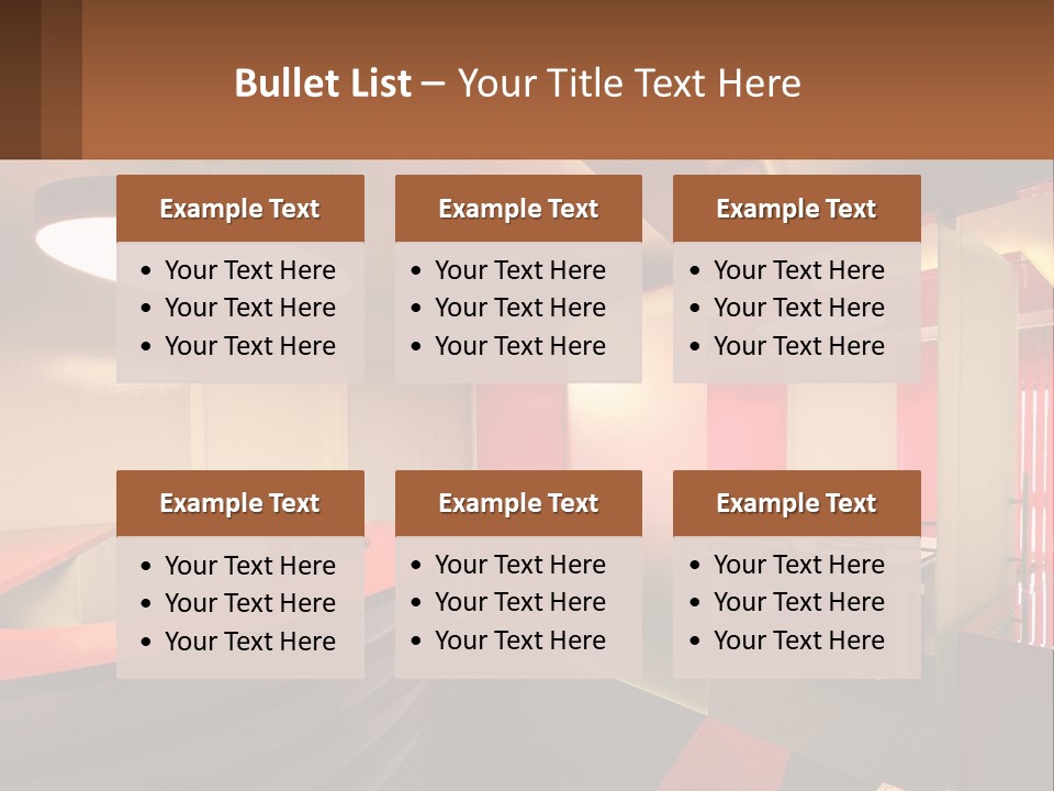 A Conference Room With A Table And Chairs PowerPoint Template