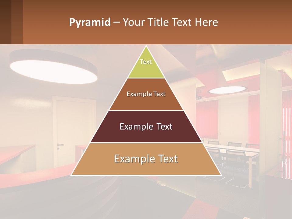 A Conference Room With A Table And Chairs PowerPoint Template