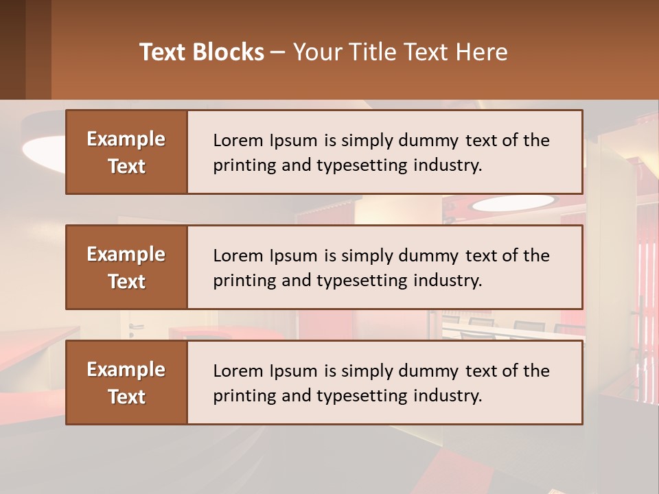 A Conference Room With A Table And Chairs PowerPoint Template