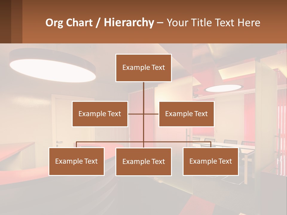 A Conference Room With A Table And Chairs PowerPoint Template