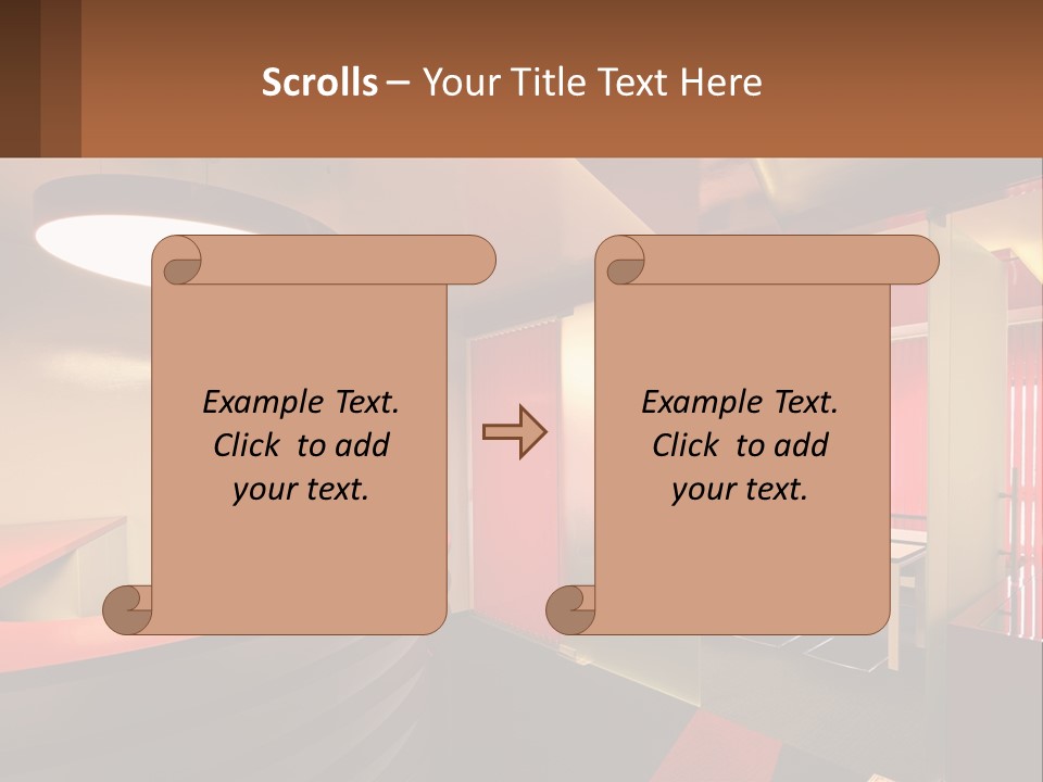 A Conference Room With A Table And Chairs PowerPoint Template