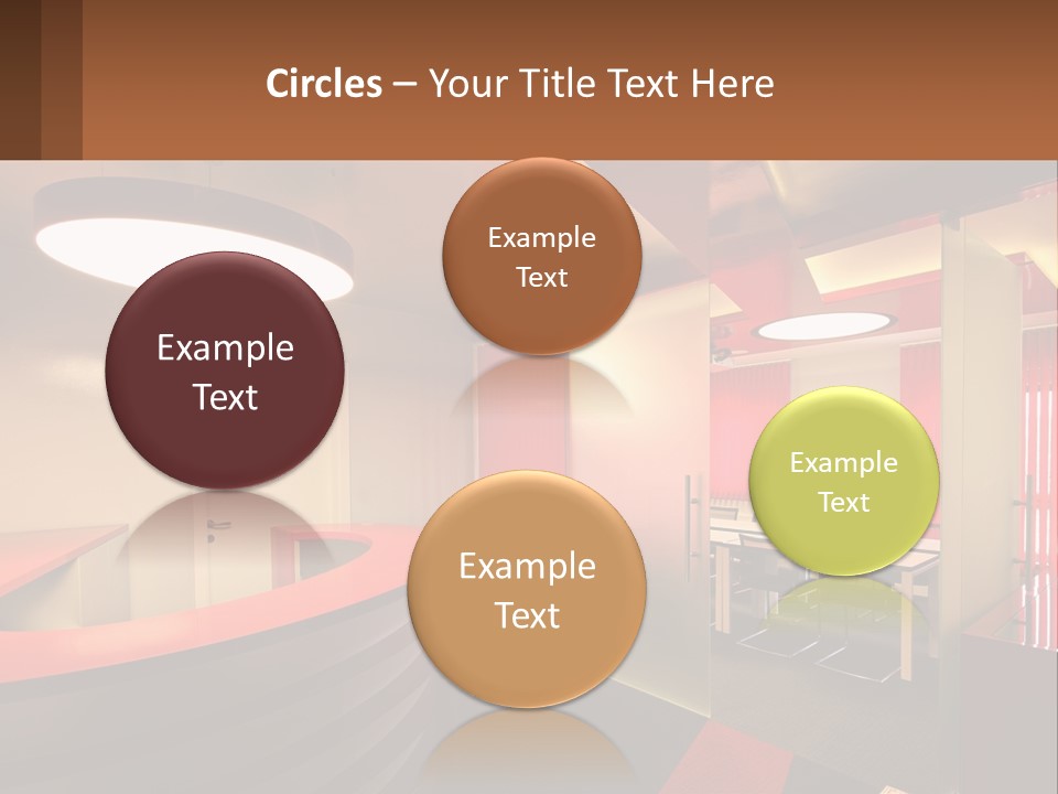 A Conference Room With A Table And Chairs PowerPoint Template
