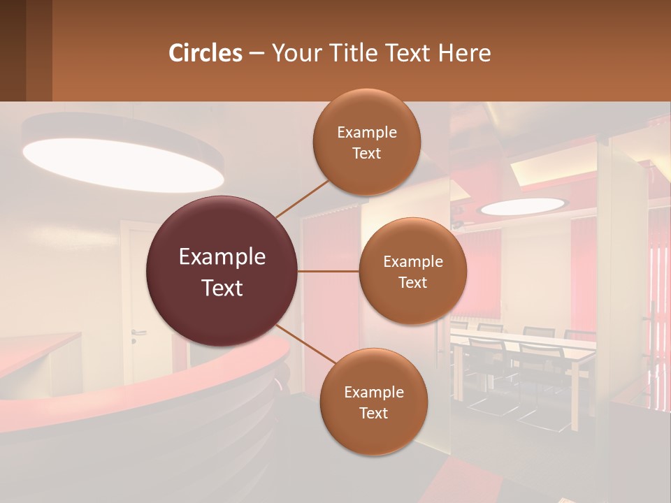 A Conference Room With A Table And Chairs PowerPoint Template