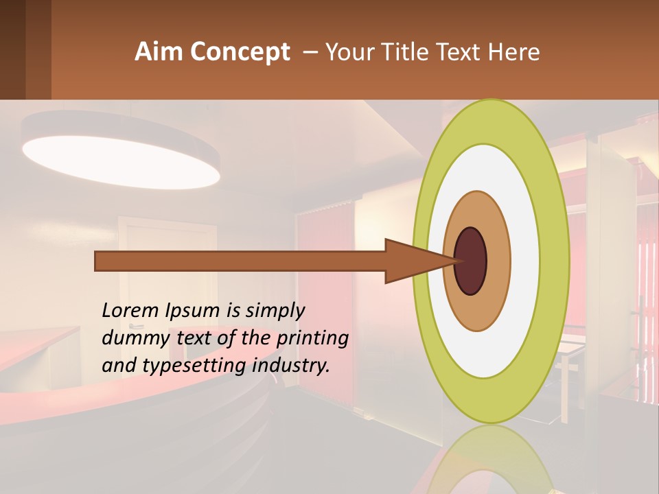 A Conference Room With A Table And Chairs PowerPoint Template