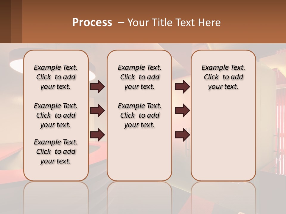 A Conference Room With A Table And Chairs PowerPoint Template