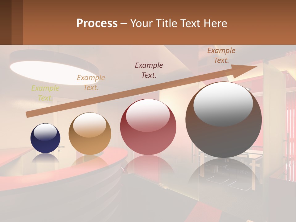 A Conference Room With A Table And Chairs PowerPoint Template