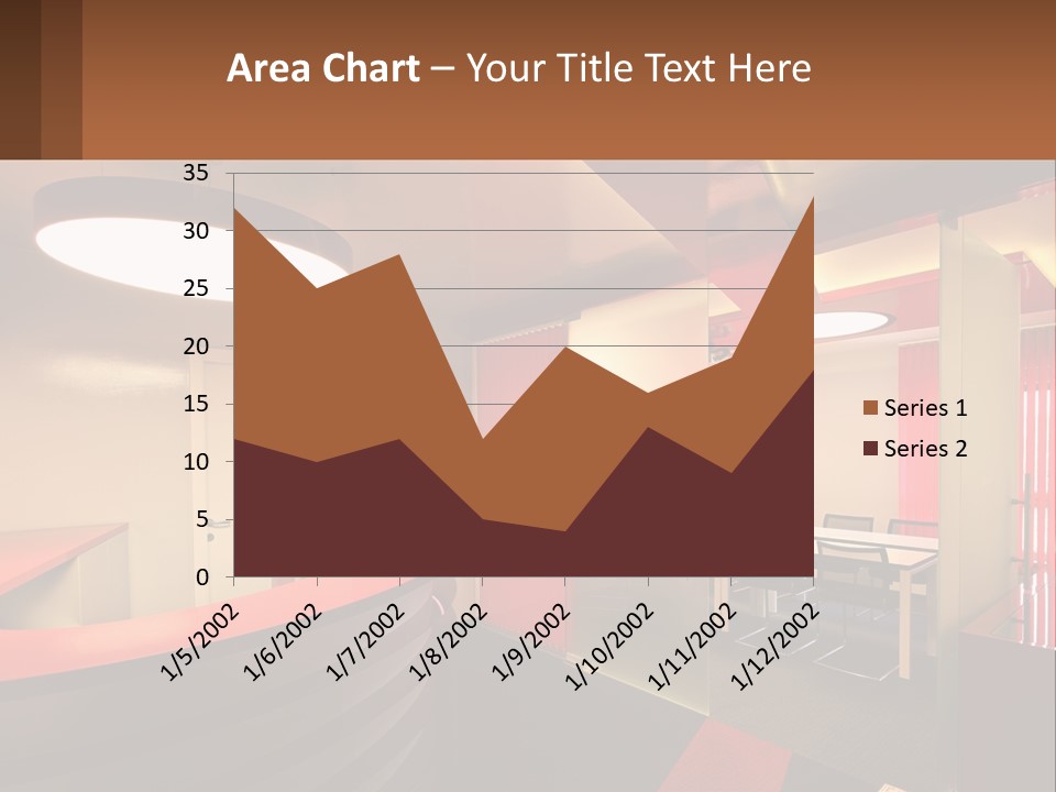 A Conference Room With A Table And Chairs PowerPoint Template