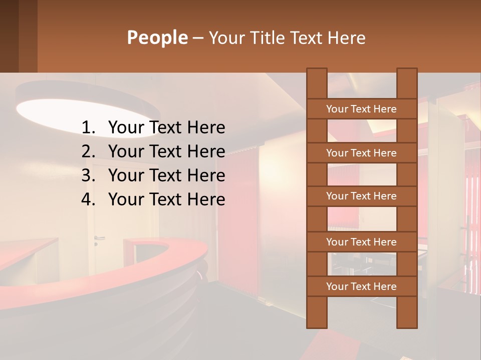 A Conference Room With A Table And Chairs PowerPoint Template