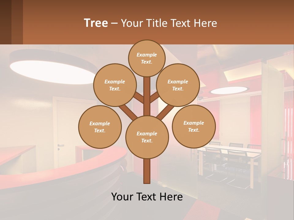 A Conference Room With A Table And Chairs PowerPoint Template