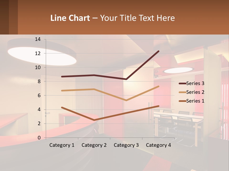 A Conference Room With A Table And Chairs PowerPoint Template