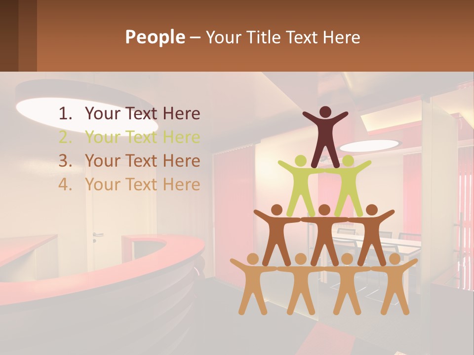 A Conference Room With A Table And Chairs PowerPoint Template