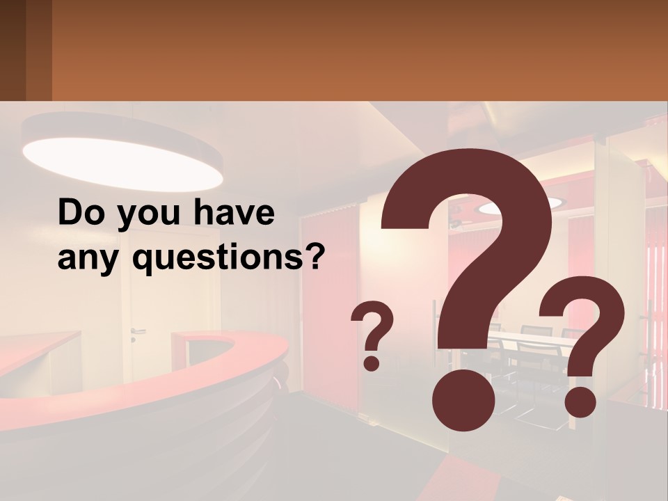 A Conference Room With A Table And Chairs PowerPoint Template